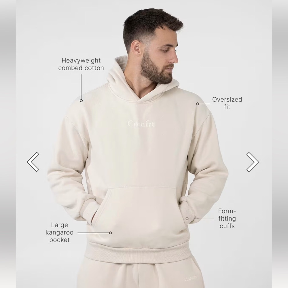 Comfrt Signature Fit Hoodie & Sweatpants Bone set - NWOT! - Picture 4 of 9